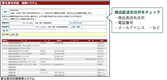 要注意住所録検索システム