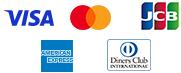 VISA・Mastercard・JCB・American Express・Diners Club